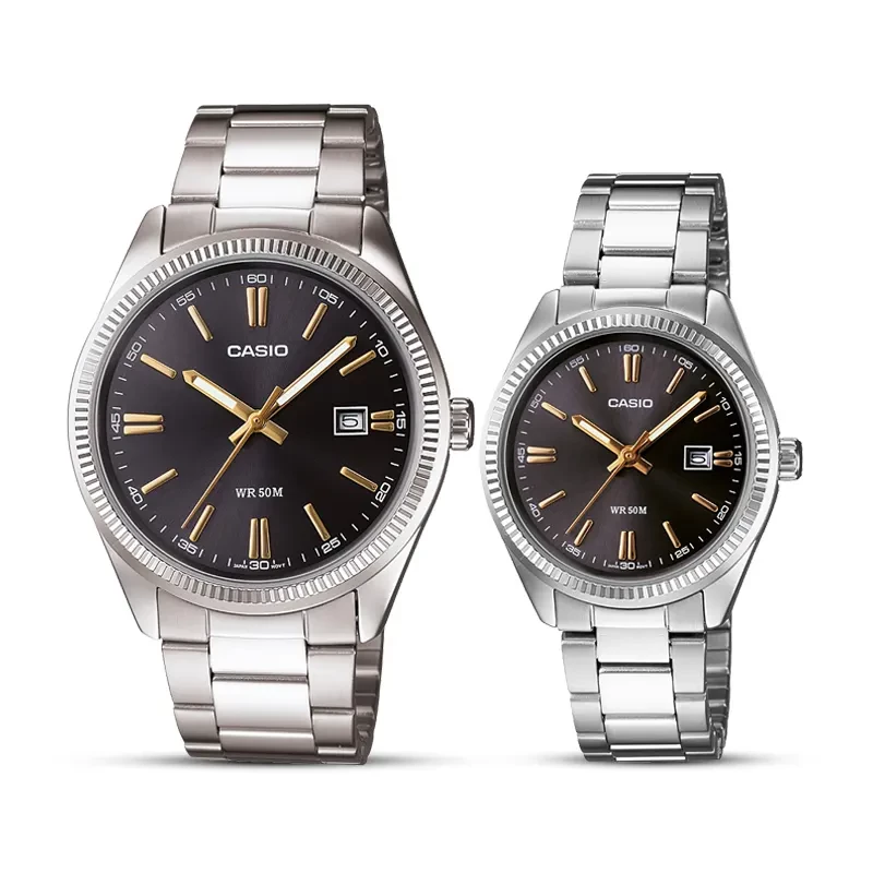 Casio Black Dial Couple Watch | MTP/LTP-1302D-1A2